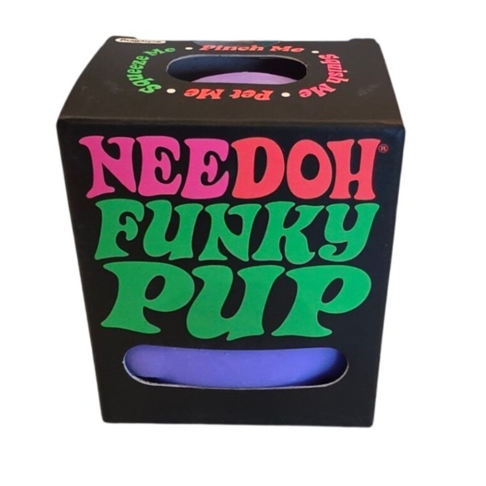 New NeeDoh Funky Pup Purple Squishy Stress Ball Fidget Toy